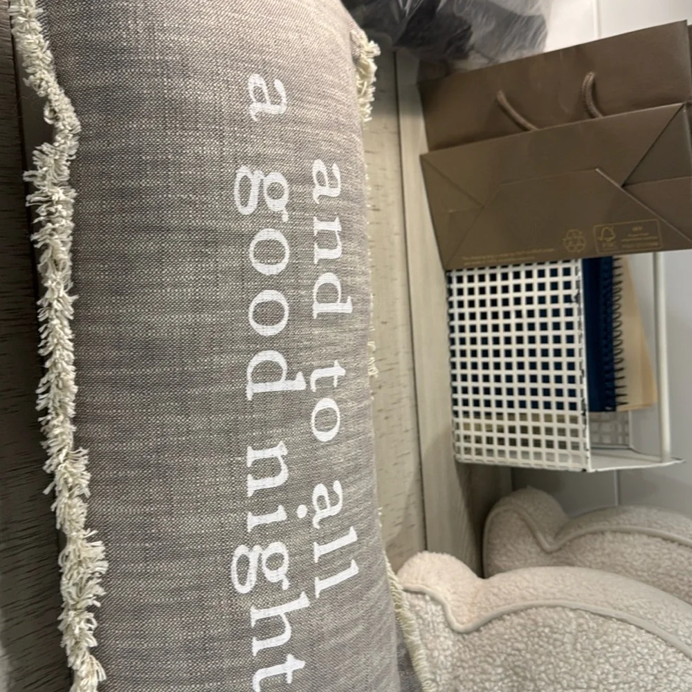 And to all a good night oblong pillow